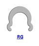 Кольцо стопорное RG самостопорящееся, без канавки, осевое наружное (дюймовое)