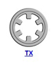 Кольцо стопорное TX самостопорящееся, без канавки, осевое наружное (дюймовое)