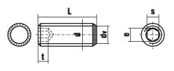 DIN 916 Винт установочный с внутренним шестигранником