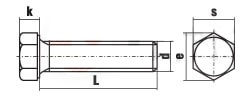 DIN 961 Болт с шестигранной головкой и мелкой резьбой до головки, класс А