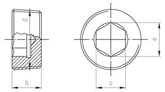 DIN  906 Пробка коническая с метрической и  трубной резьбой
