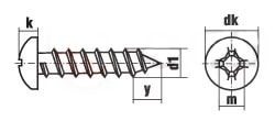 DIN 7981 Саморез формы C для тонких листов металла для строительства
