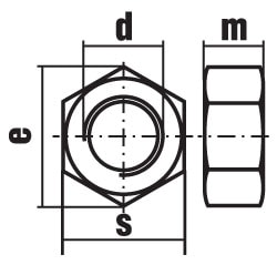 Гайка повышенной прочности шестигранная с  увеличенным размером под ключ DIN 6915 ( EN 14399-4 )
