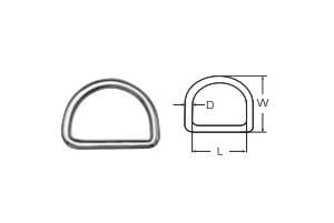 Кольцо из круглой проволоки D-образное