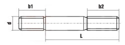 DIN 835 Шпилька с ввинчиваемым концом длиной 2 d