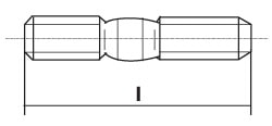 DIN 940 Шпилька с ввинчиваемым концом длиной 2,5 d 